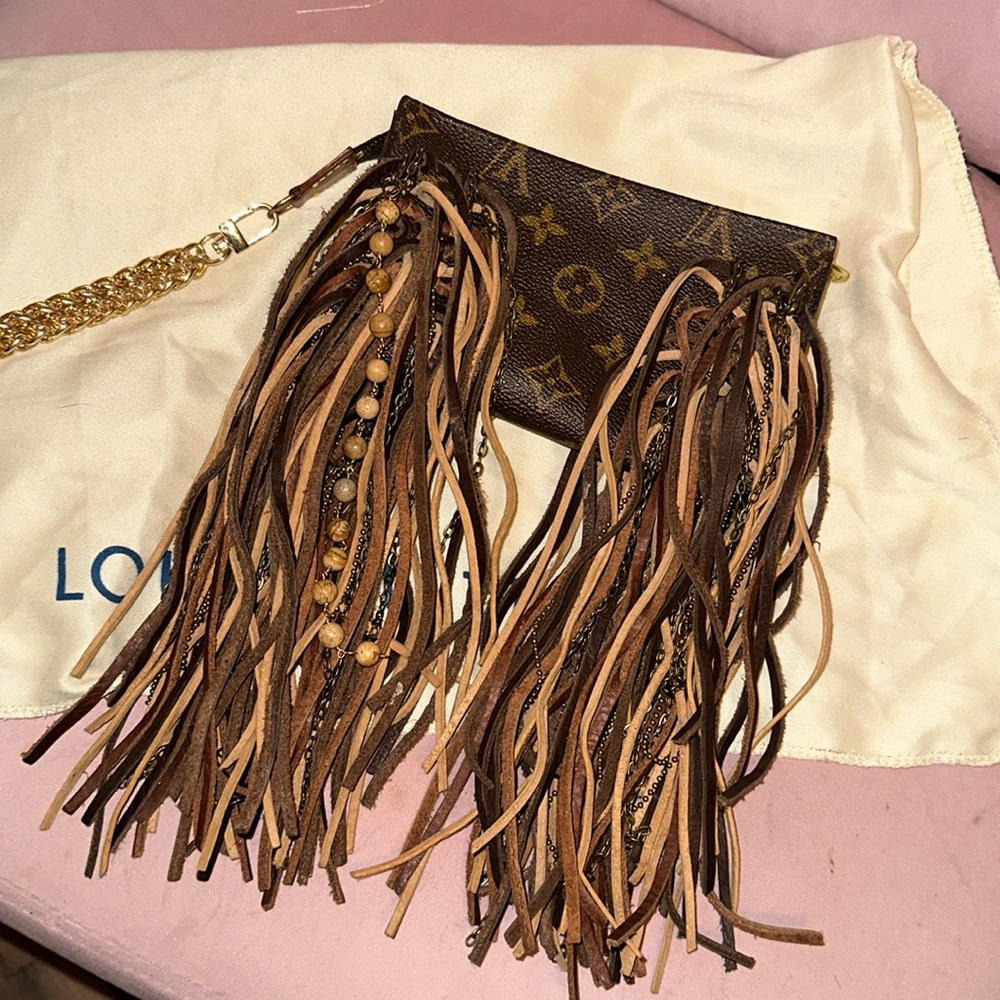 Vintage boho wristlet